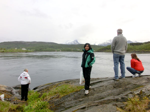 Saltstraumen var ikke spesielt kraftig i dag og strømvirvlene som dannet seg var ikke rare greiene.