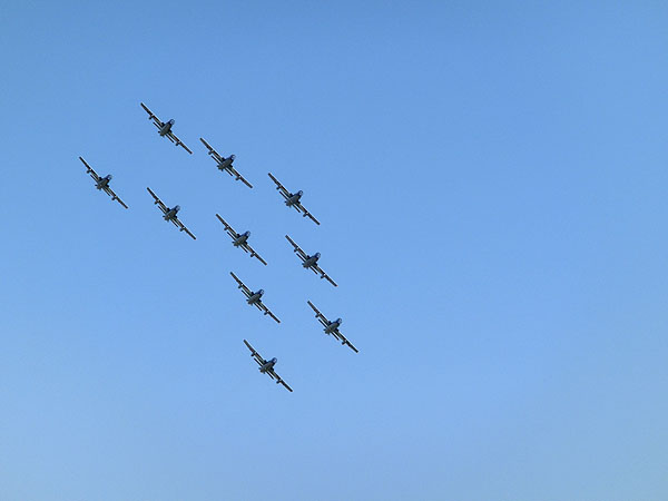 Det Italienske teamet Frecce Tricolori er regnet som verdens beste oppvisningsteam. 