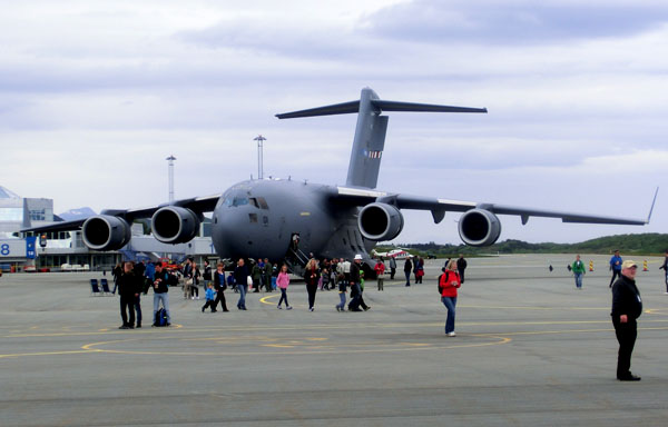 Det største flyet på Bodø Airshow 2012, C-17