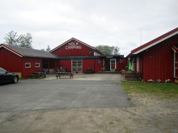 Framme på Holm Camping der vi overnattet