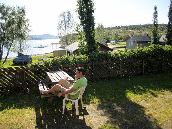 Framme på Furøy Camping