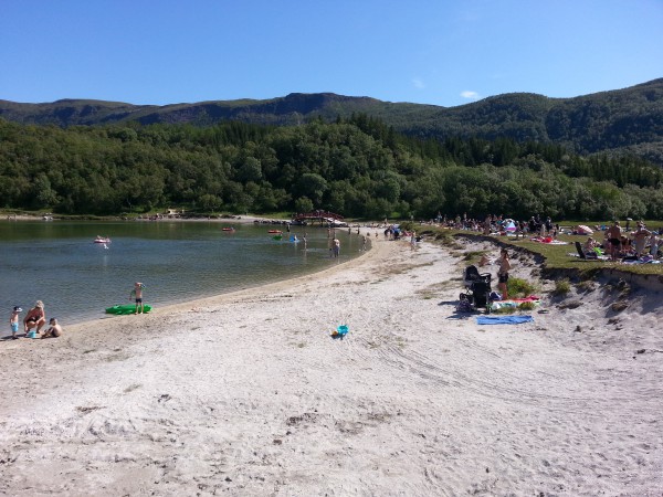 Stranda på Geitvågen Camping. Mer som i syden :-)