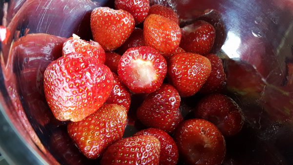 ... og deilige danske jordbær til dessert. 