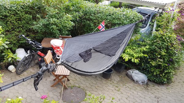 ... og det er hammocken også. 